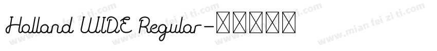 Holland WIDE Regular字体转换